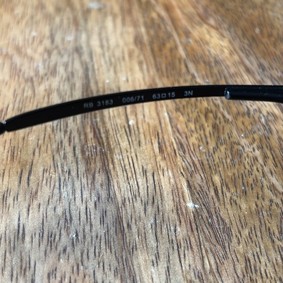 Ray-Ban RB3183 Black Wire Frame Sunglasses with Case and Lens Cloth - Picture 4 of 7